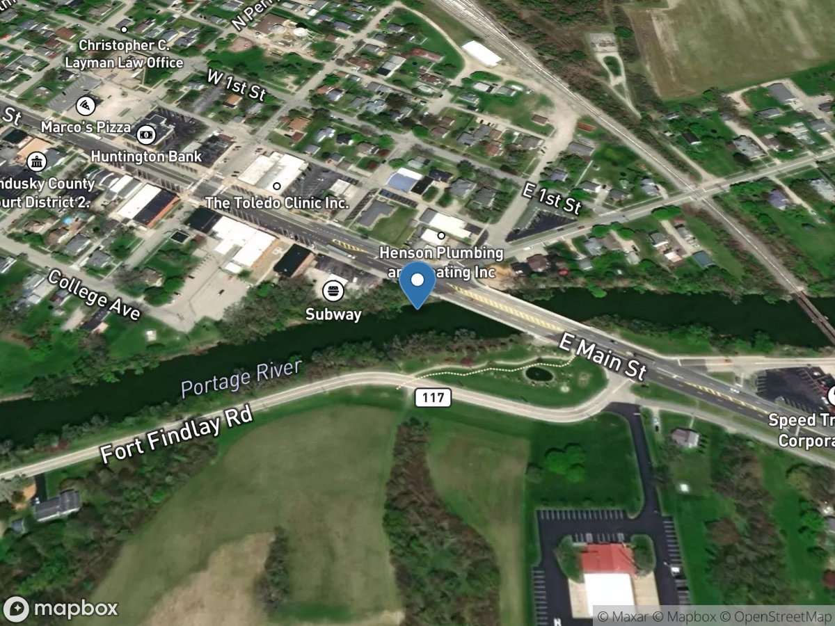 Portage River at Woodville OH location