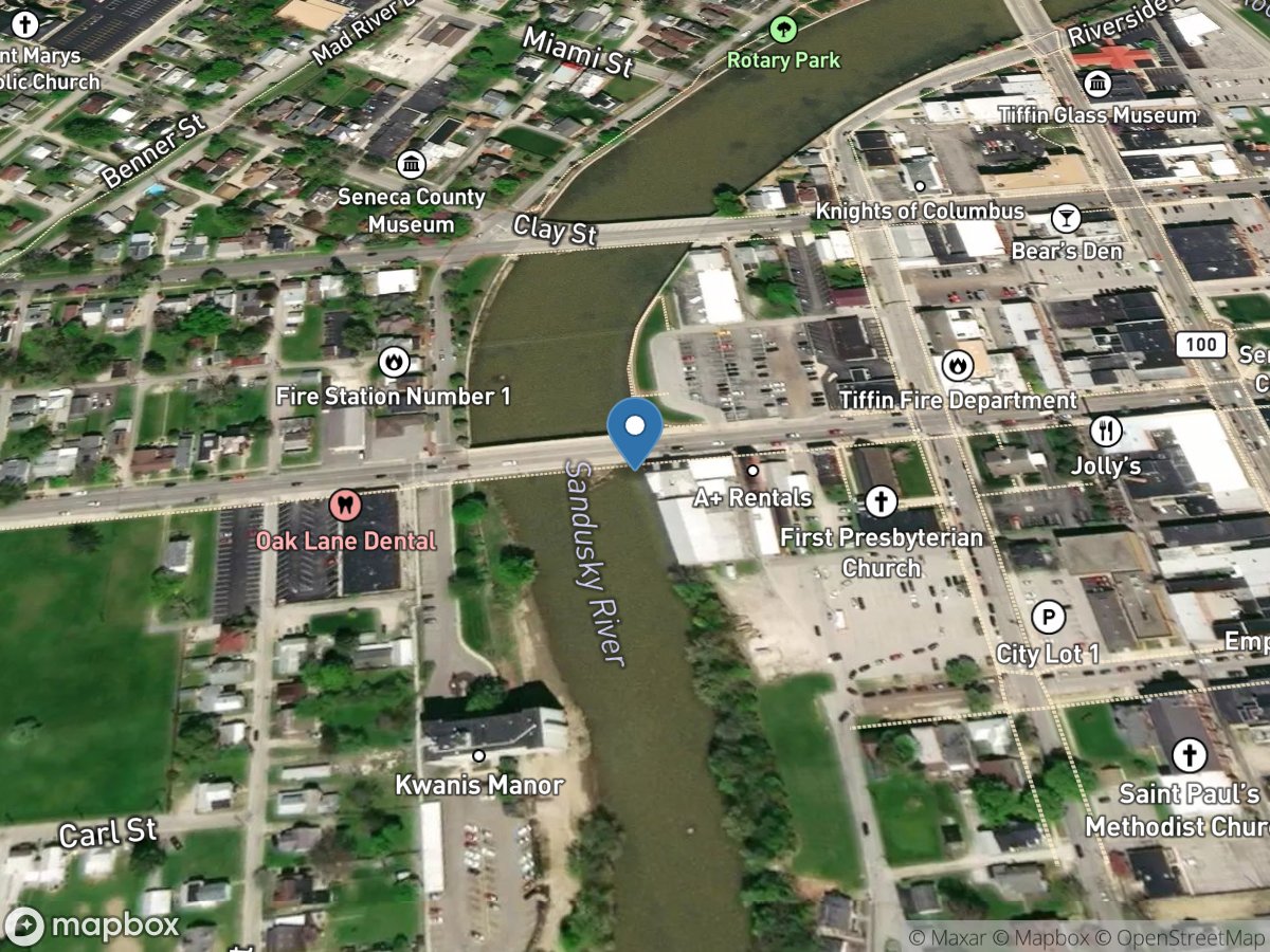 Sandusky River at Tiffin OH location