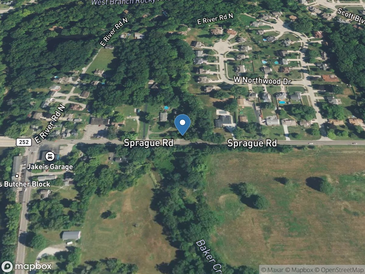 Baker Creek at Olmsted Falls OH location