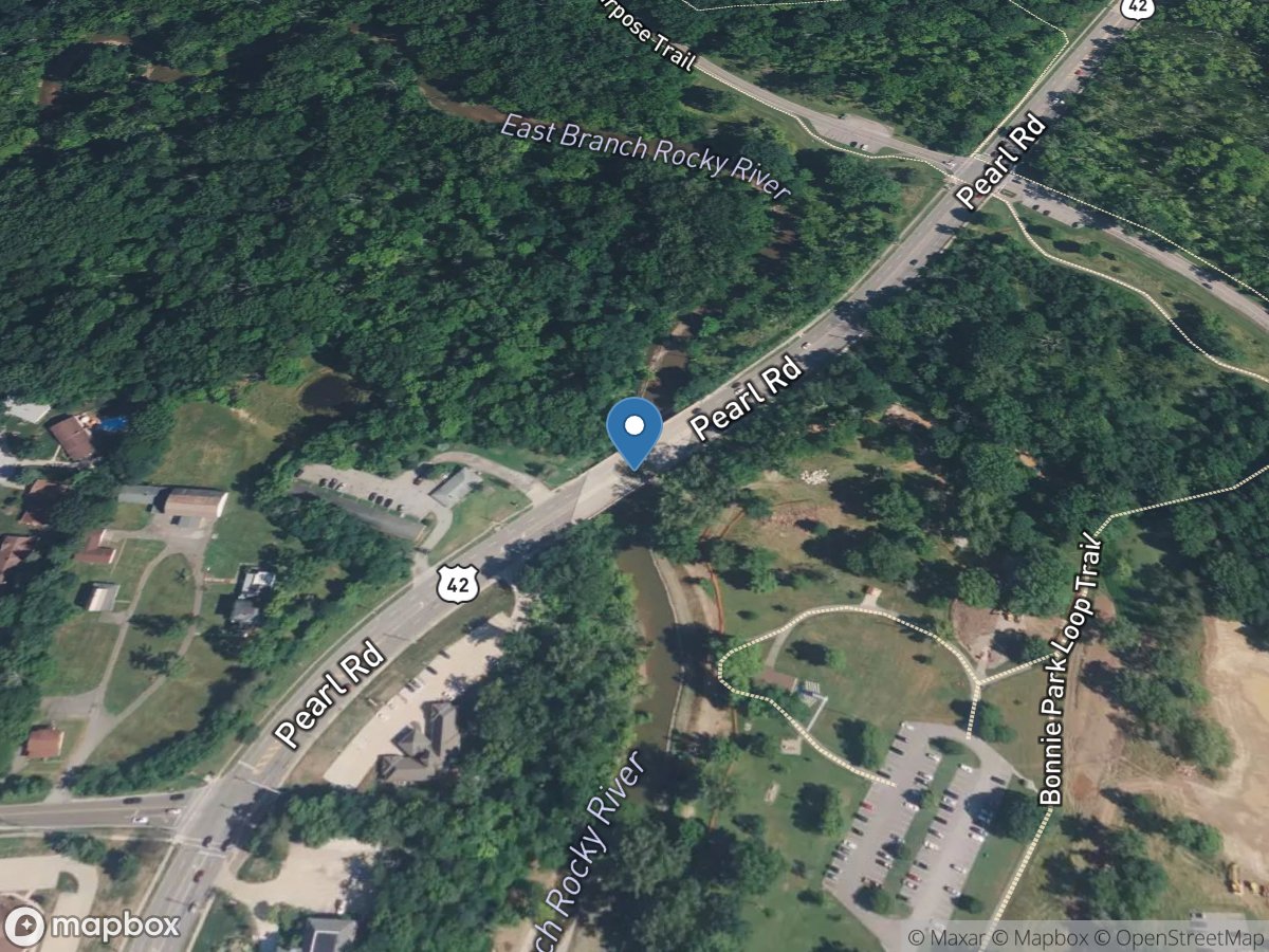 East Branch Rocky River near Strongsville OH location