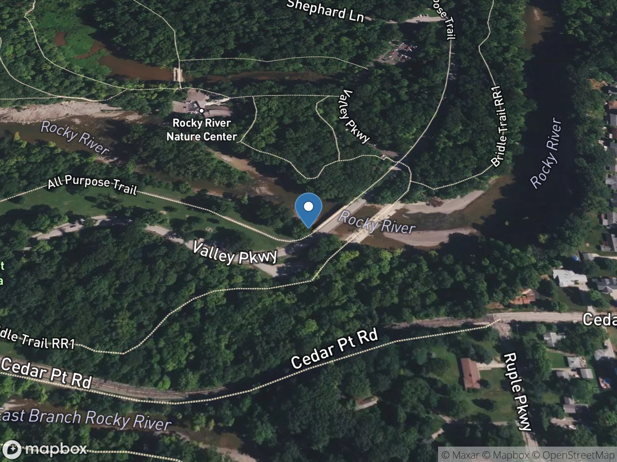 Rocky River near Berea OH location