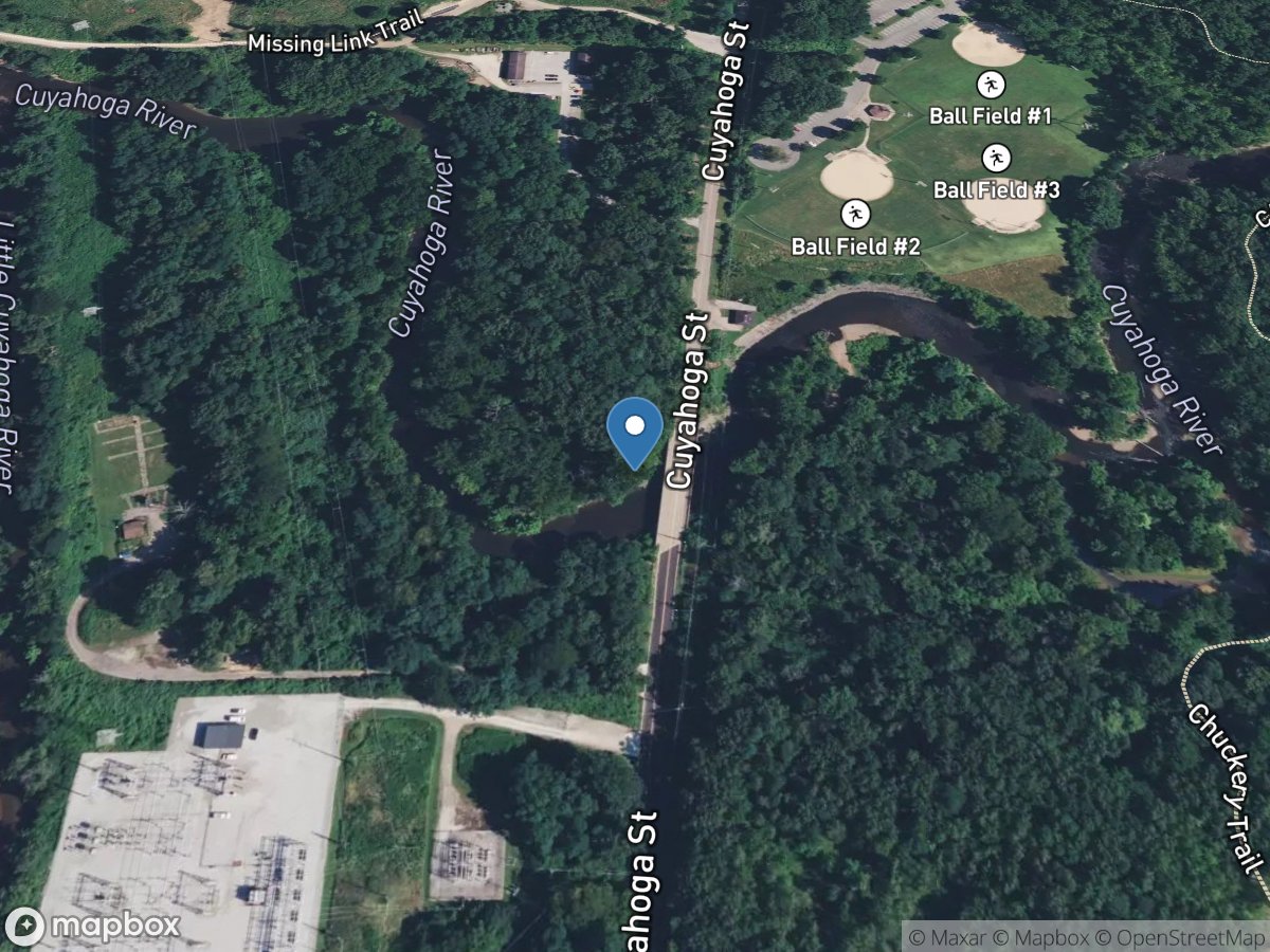 Cuyahoga River at Cuyahoga St below Cuyahoga Falls OH location