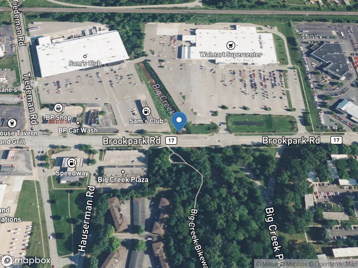 East Branch Big Creek at Brookpark Road near Parma OH location