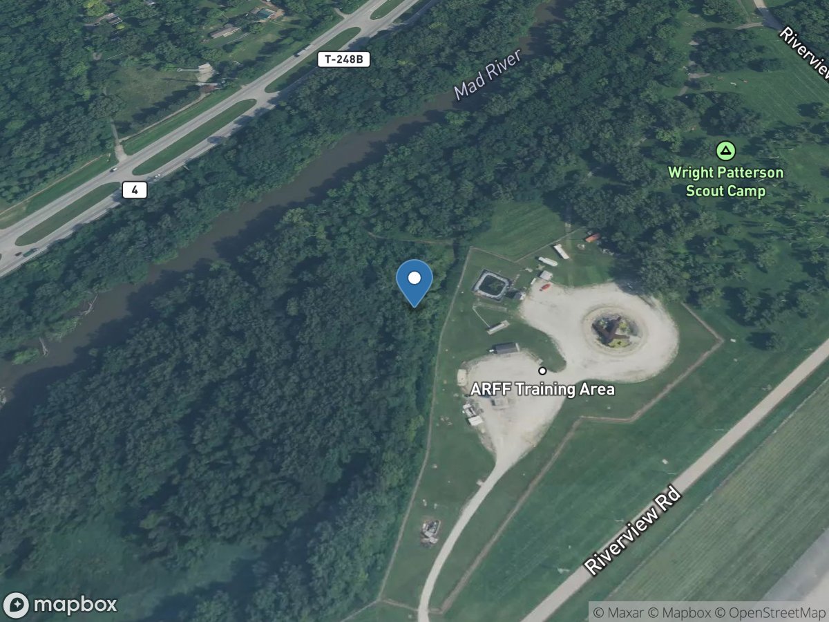 Mad River outflow channel to Bass Lake channel OH location