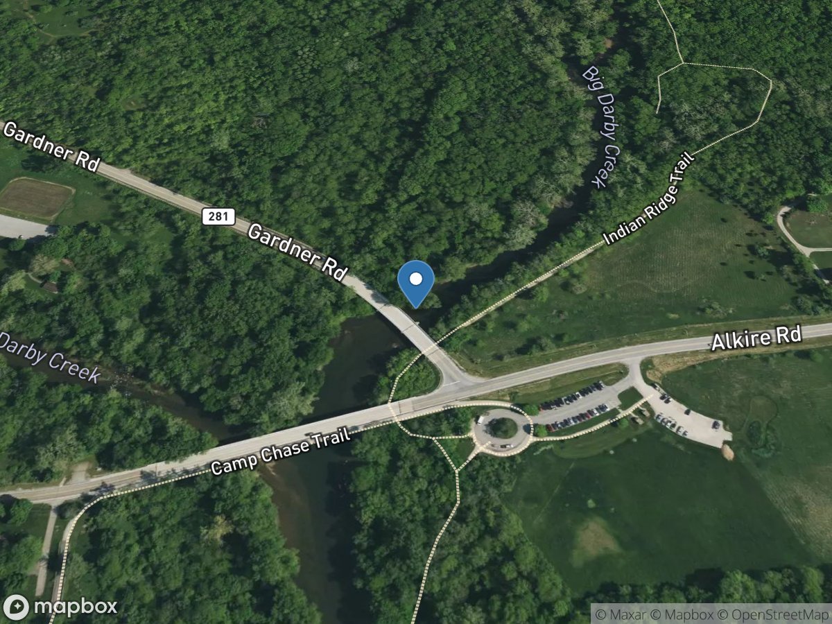 Big Darby Creek above Georgesville OH location