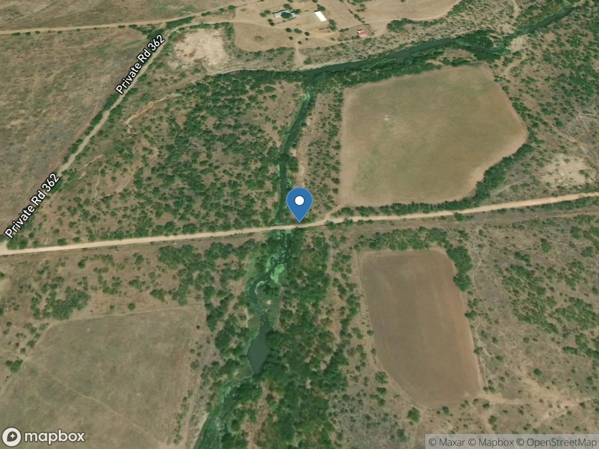 Deadman Creek near Nugent, TX location