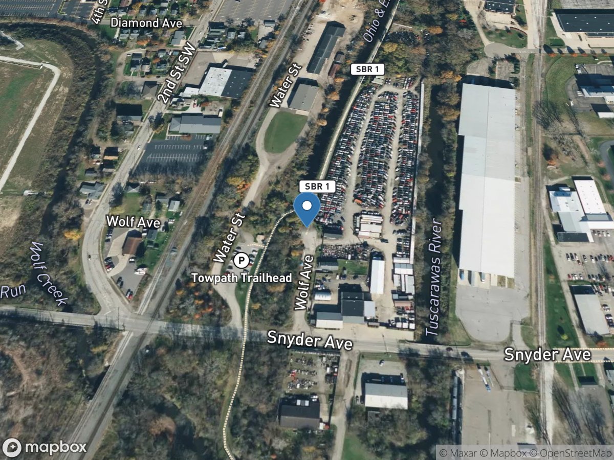 Wolf Creek Outlet O&E Canal OH location