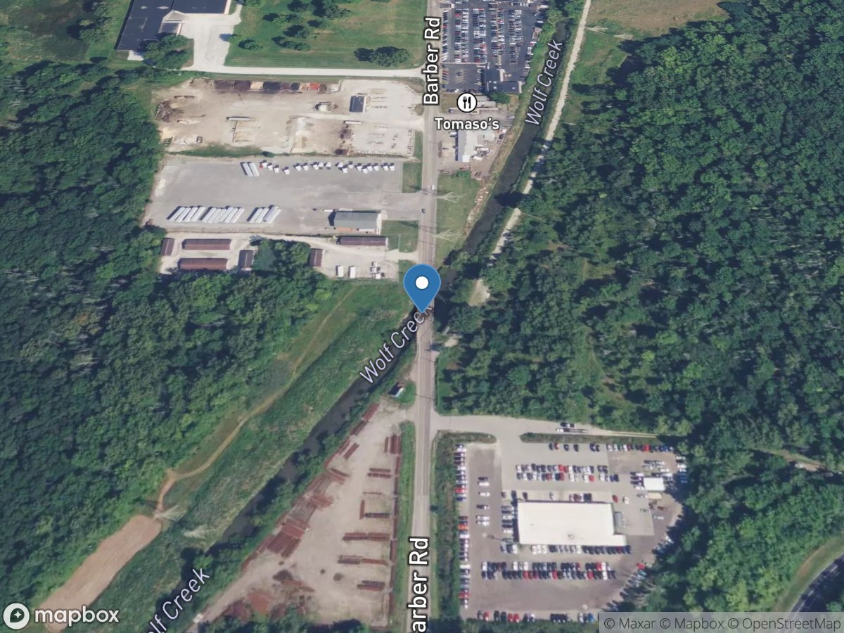 Wolf Creek at Barber Road near Barberton OH location
