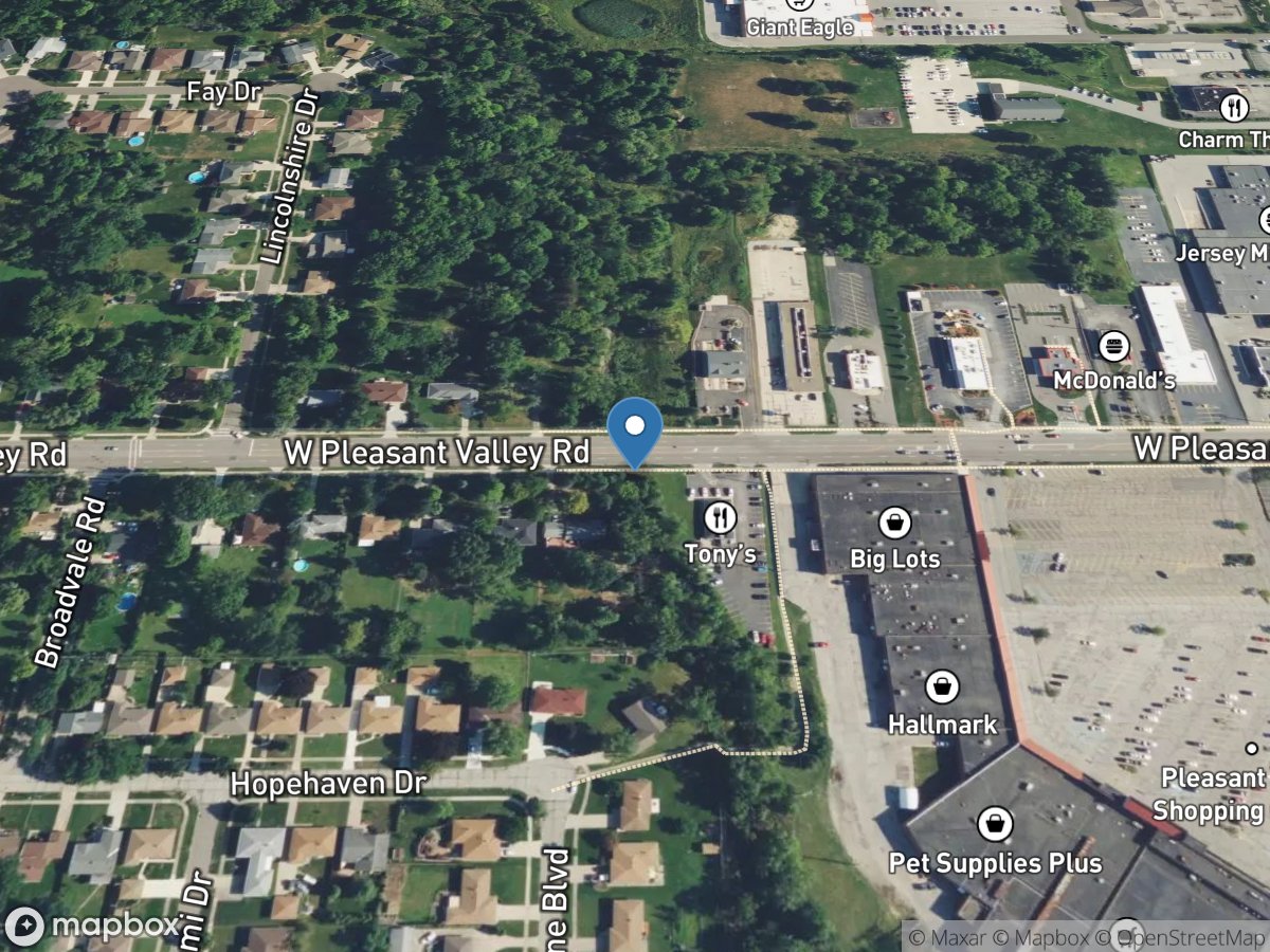 West Creek at Pleasant Valley Road near Parma OH location