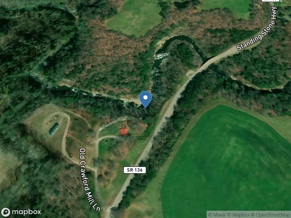 Roaring River near Hilham, TN location