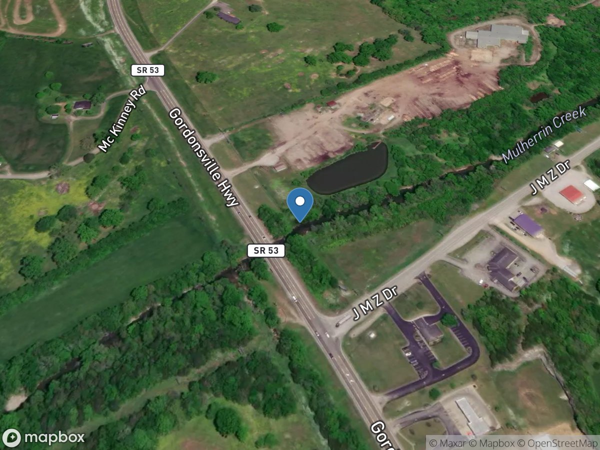 Mulherrin Creek near Gordonsville, TN location