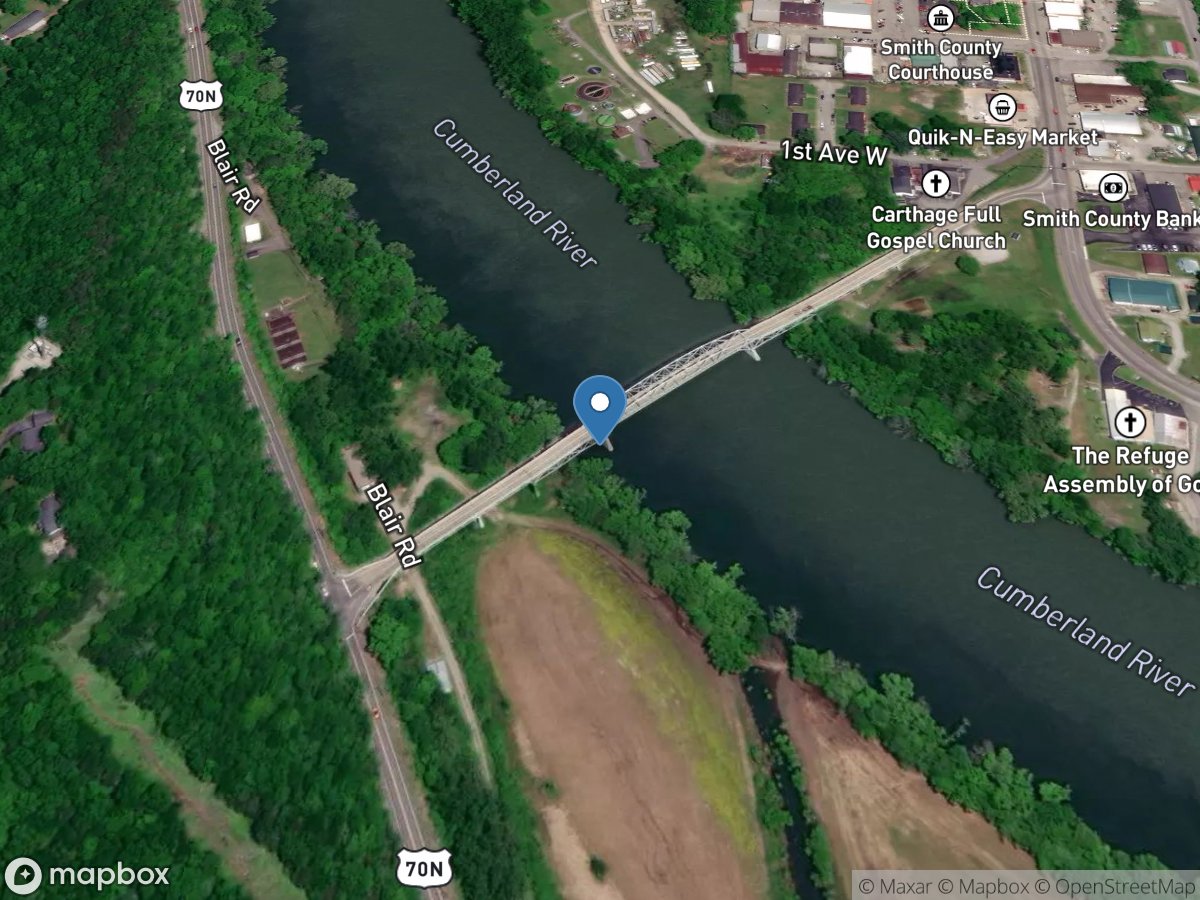 Cumberland River at Carthage, TN location