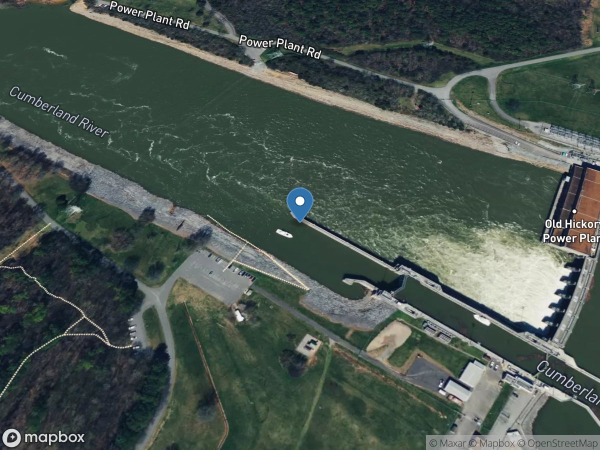 Cumberland River at Old Hickory DAM (tw), TN location
