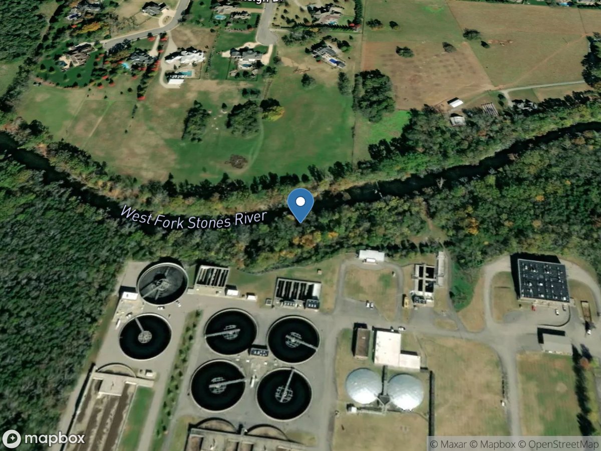 West Fork Stones River at Murfreesboro, TN location