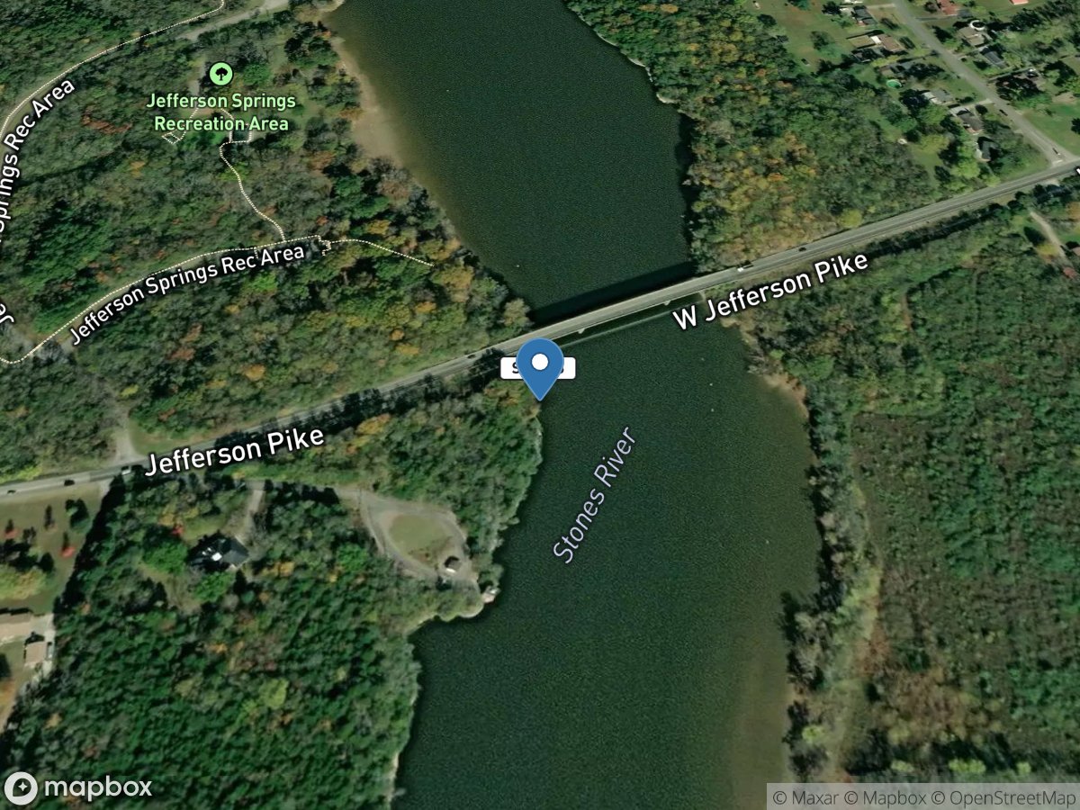 Jeff Springs Rec Area Southwest Side of Bridge location