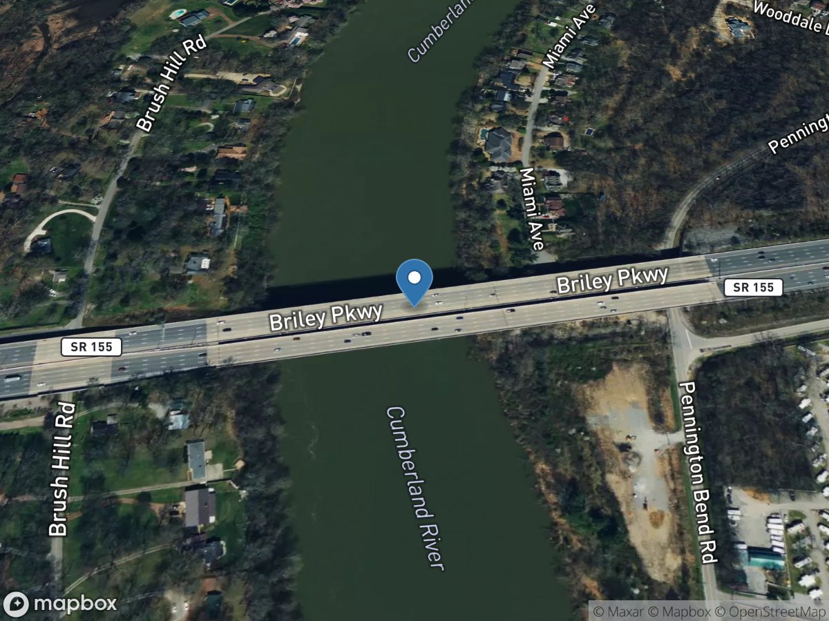 Cumberland River at Briley Parkway near Inglewood, TN location