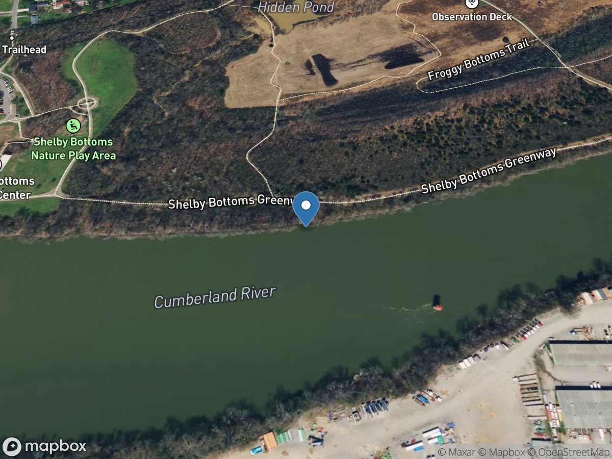 Cumberland River at Omohundro Wtr Plt at Nashville, TN location