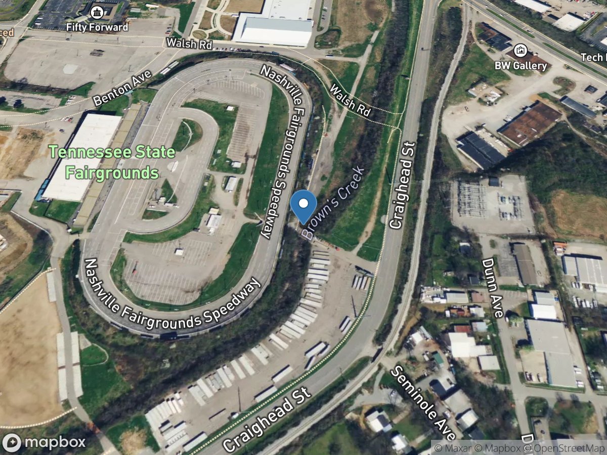 Browns Creek at State Fairgrounds at Nashville, TN location