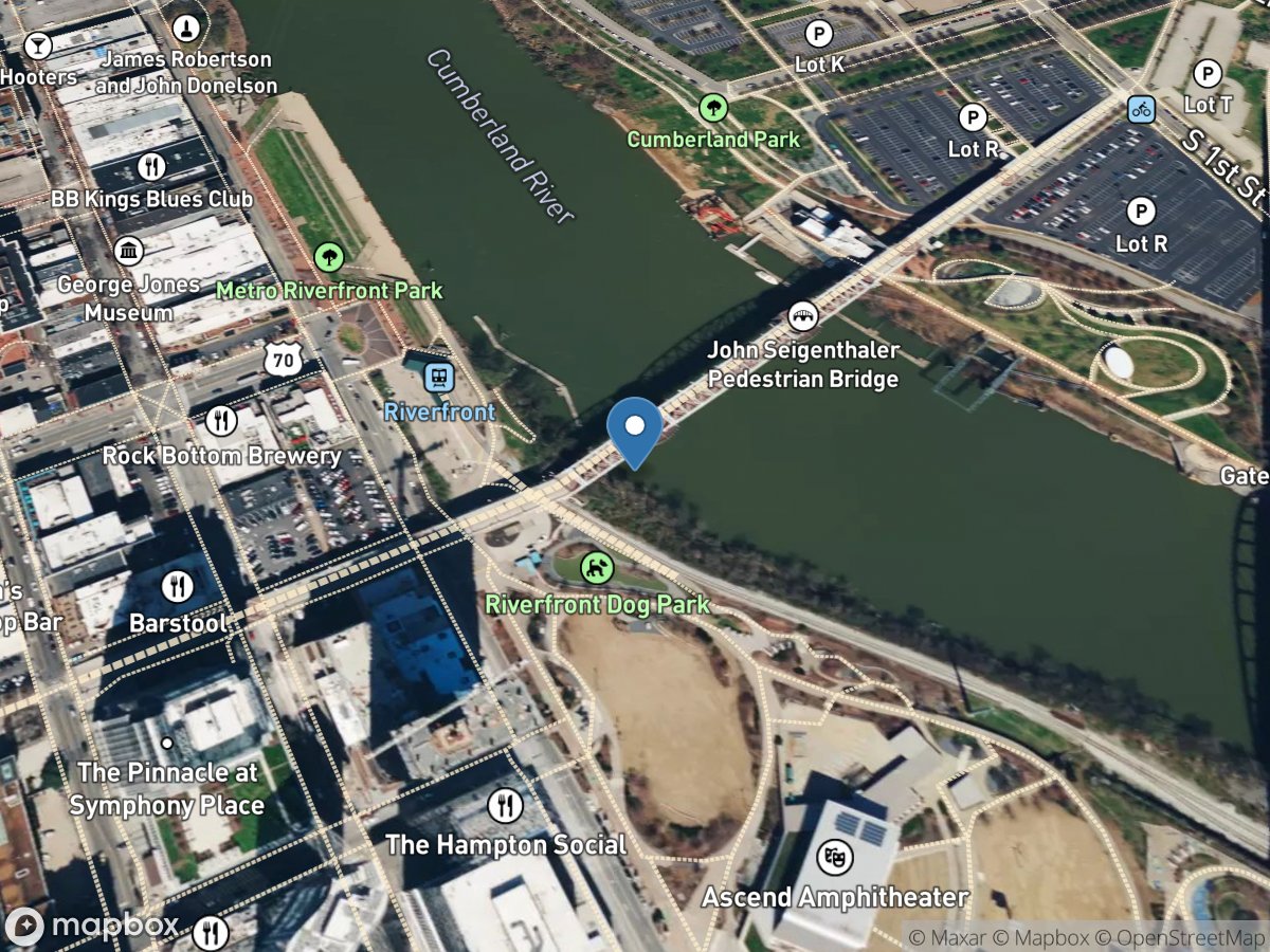 Cumberland River at Nashville, TN location