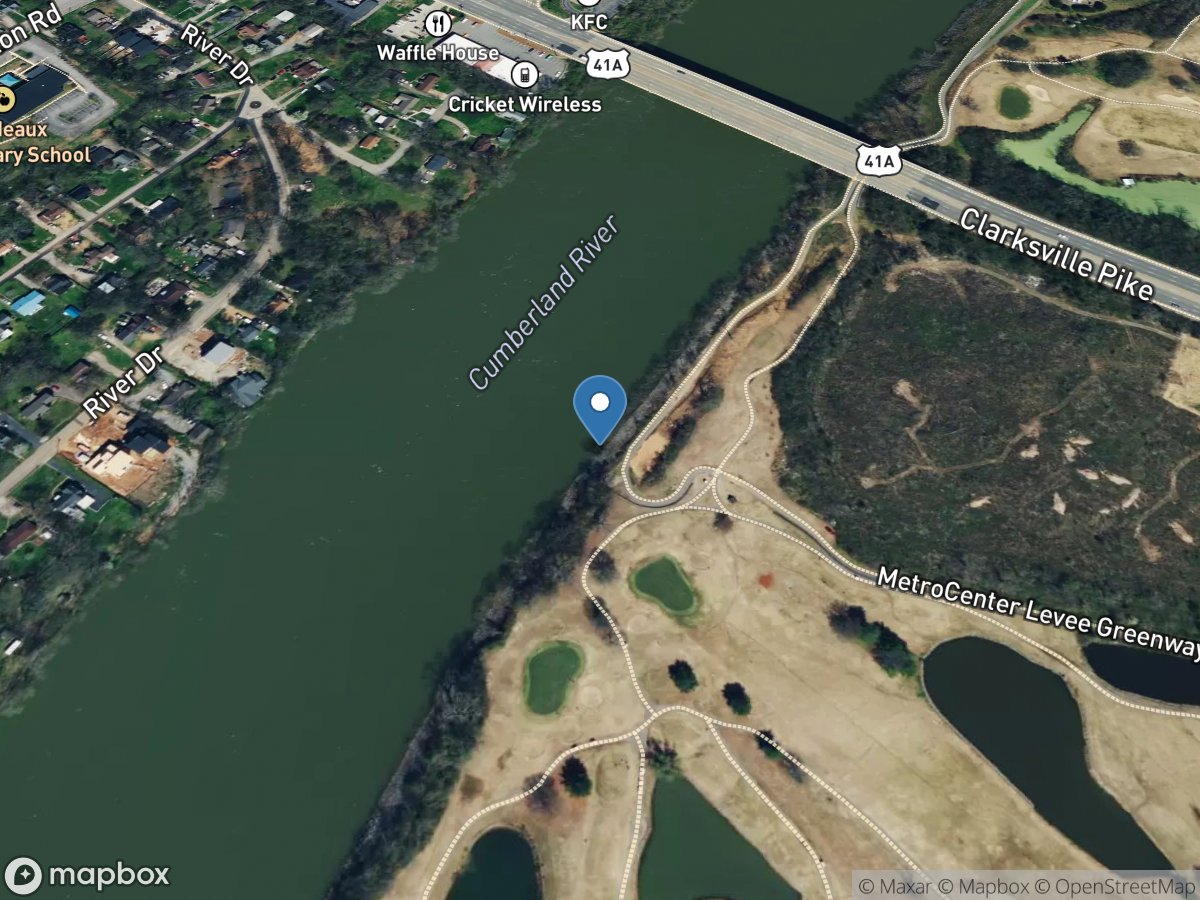 Cumberland River near Bordeaux, TN location