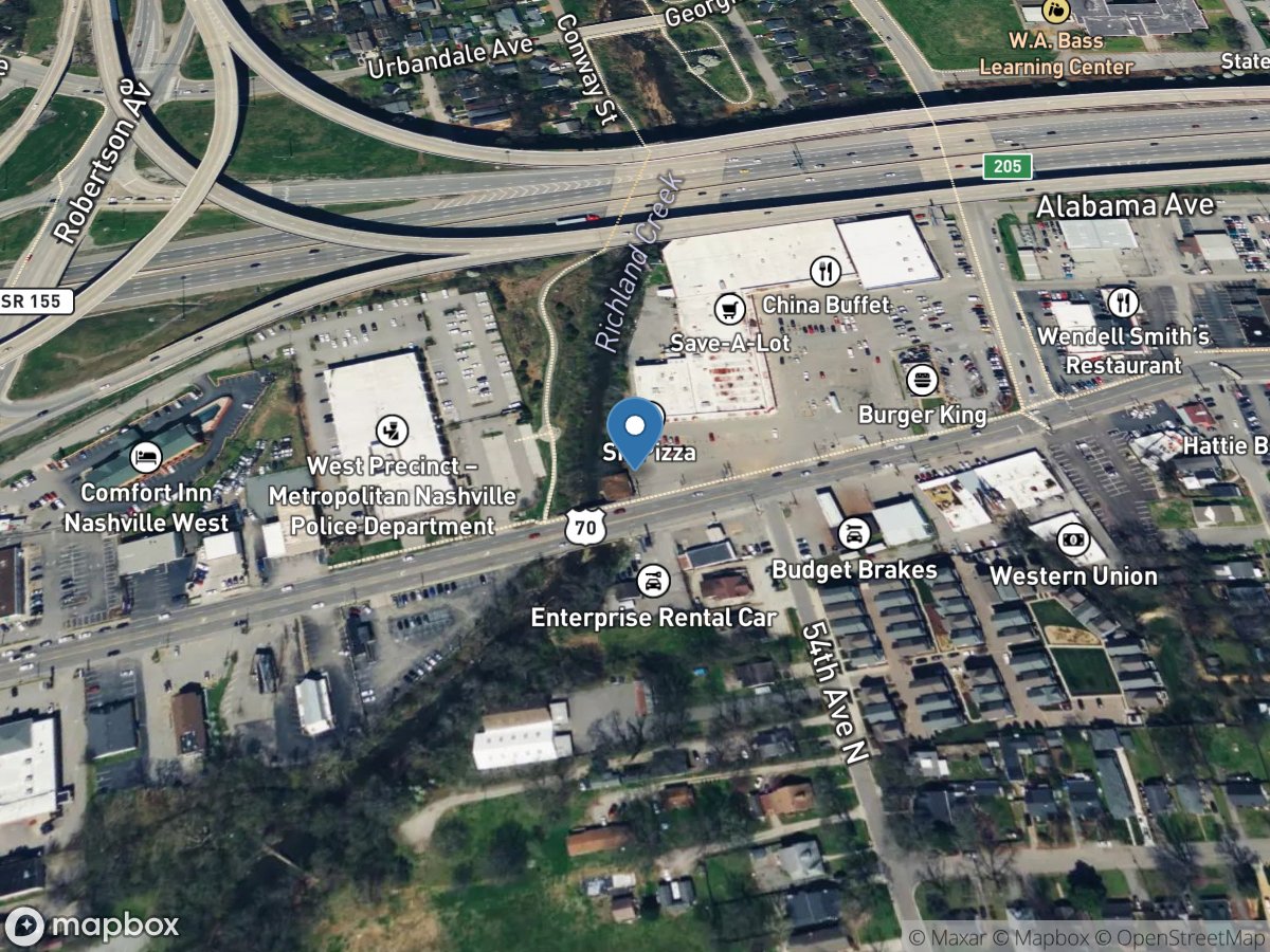 Richland Creek at Charlotte AVE, at Nashville, TN location