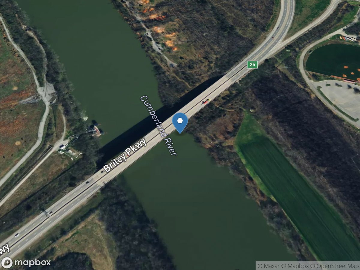 Cumberland River at Briley Parkway at Cockrill Bend location