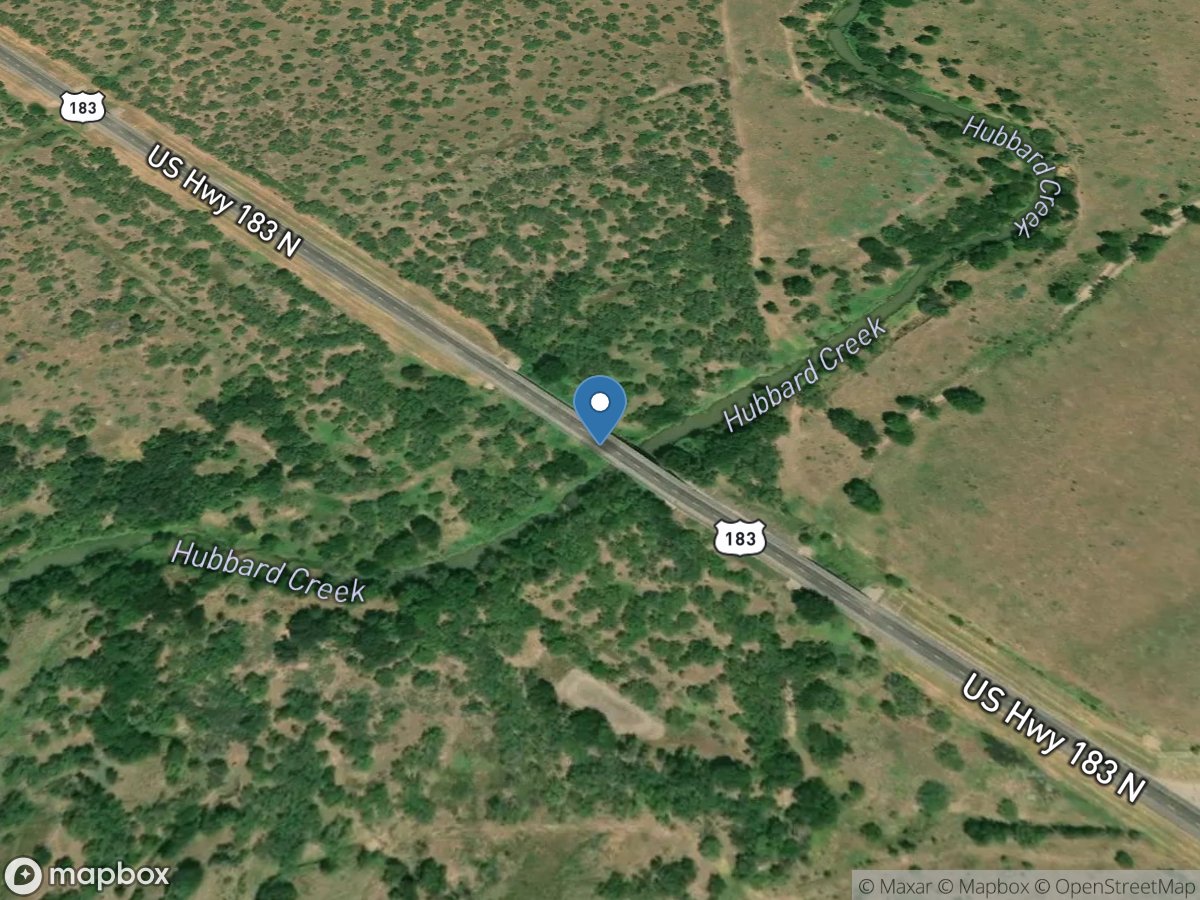 Hubbard Creek near Breckenridge, TX location