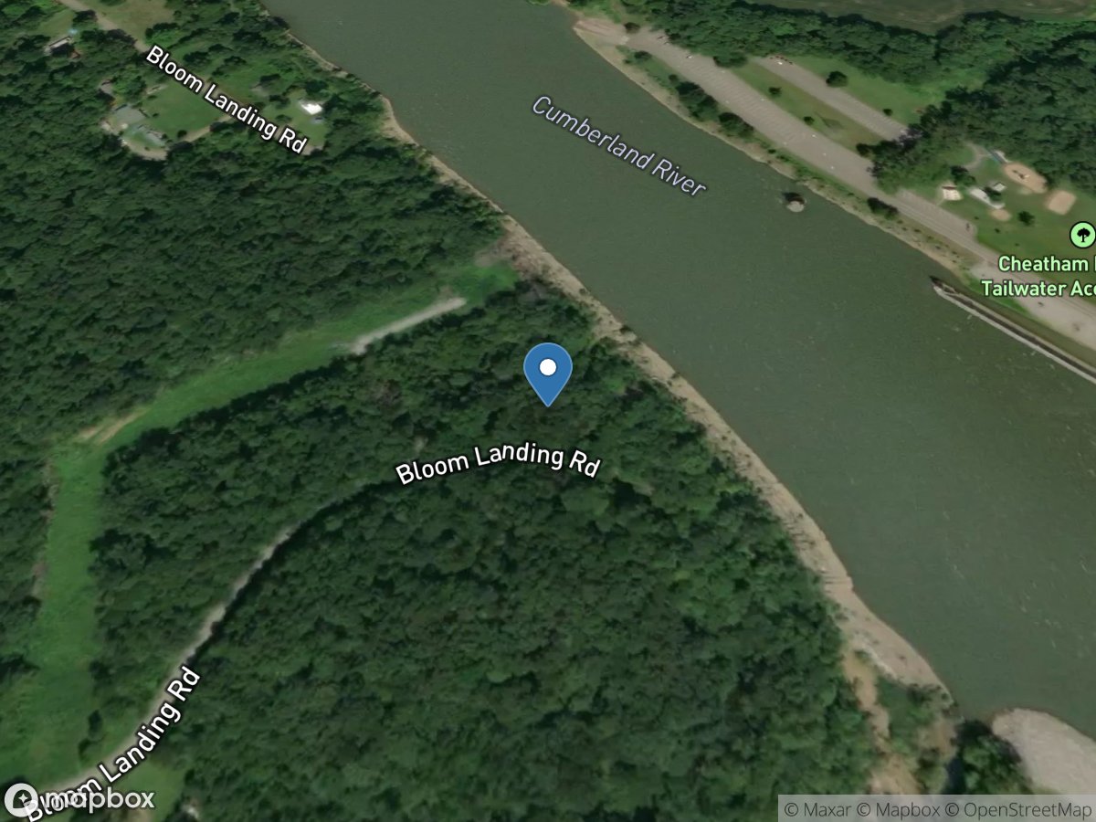 Cumberland River below Cheatham DAM, TN location