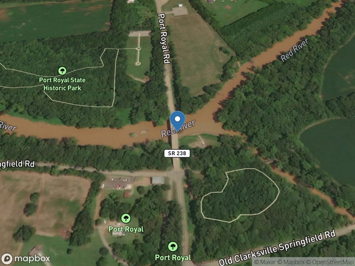 Red River at Port Royal, TN location