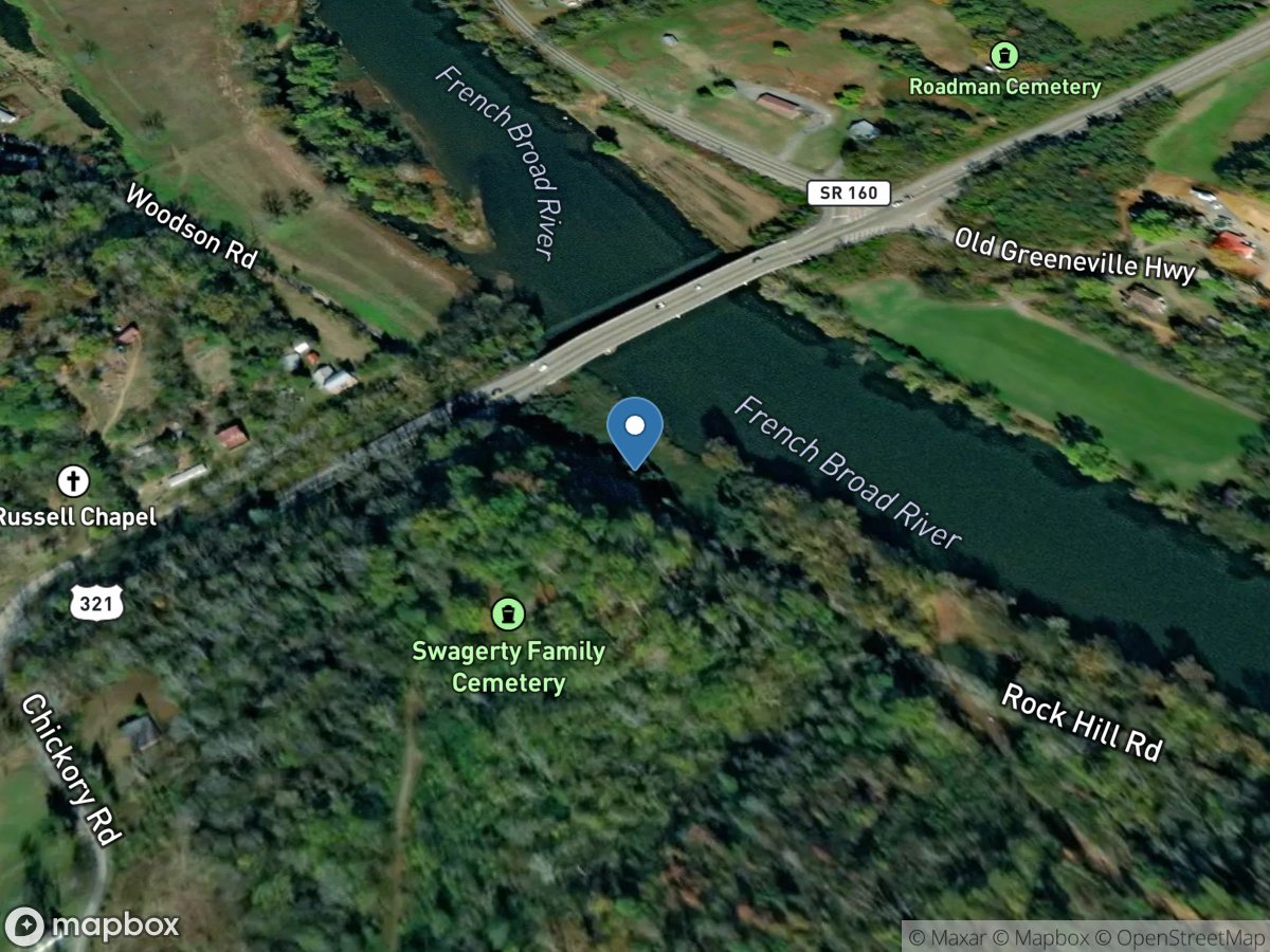 French Broad River near Newport, TN location