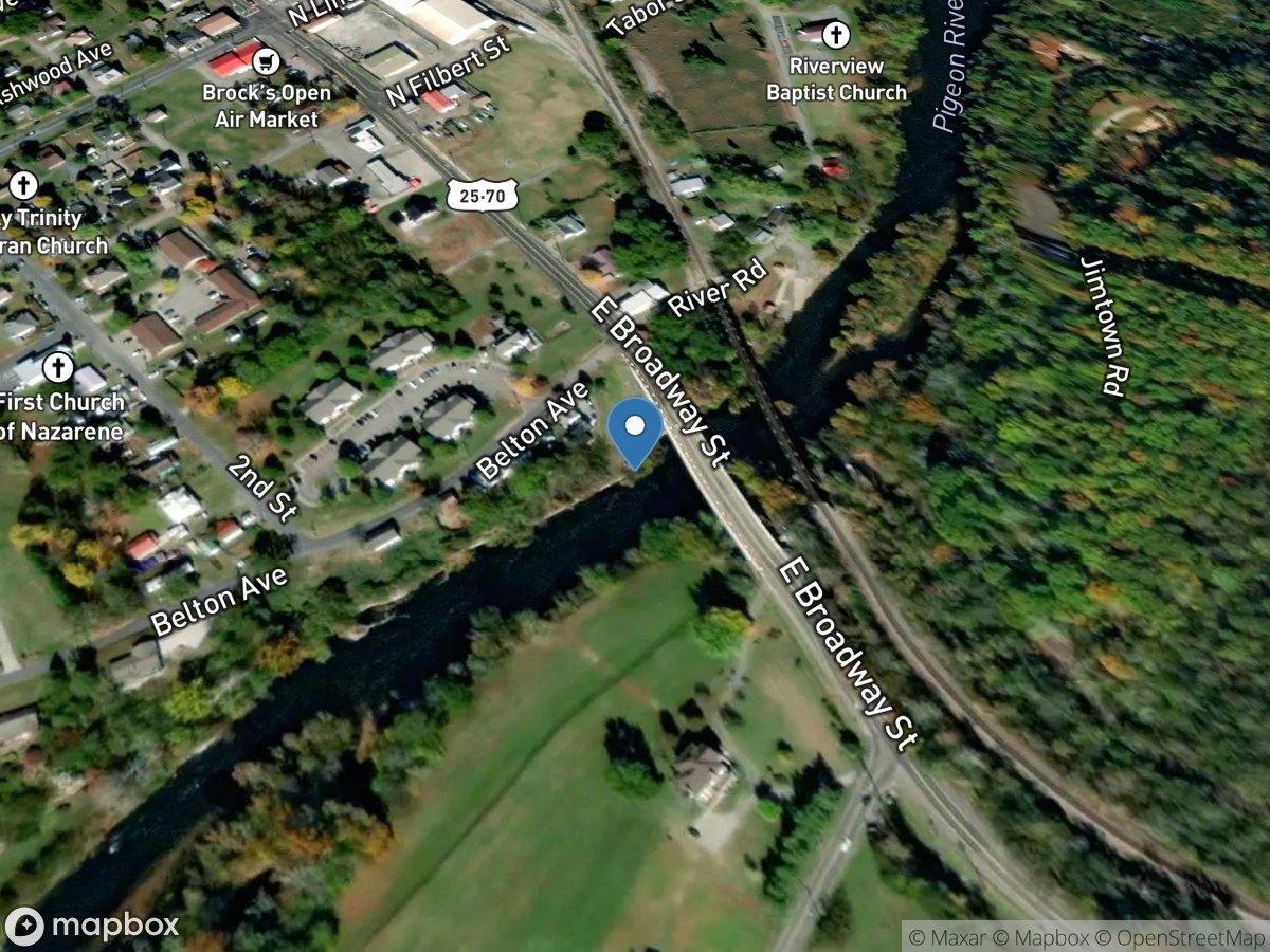 Pigeon River at Newport, TN location