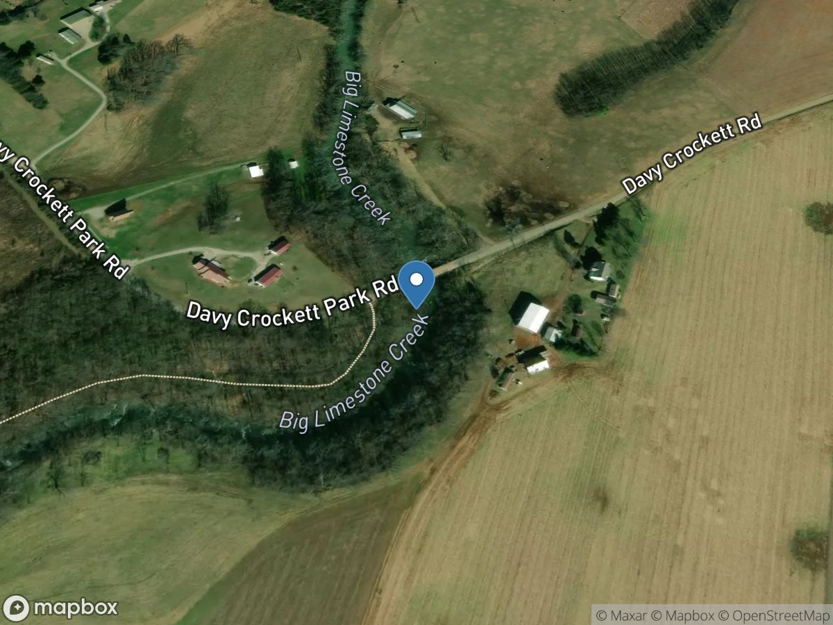 Big Limestone Creek near Limestone, TN location