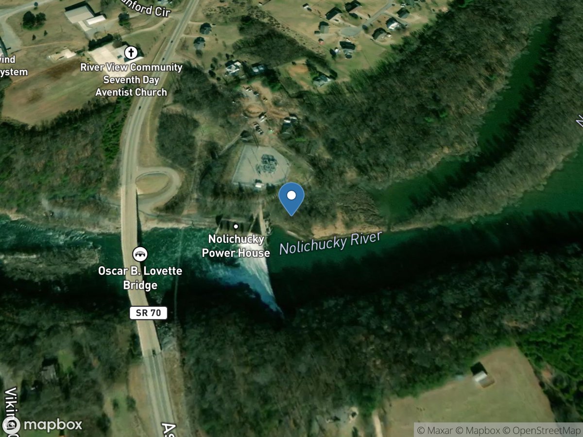 Nolichucky River below Nolichucky DAM, TN location