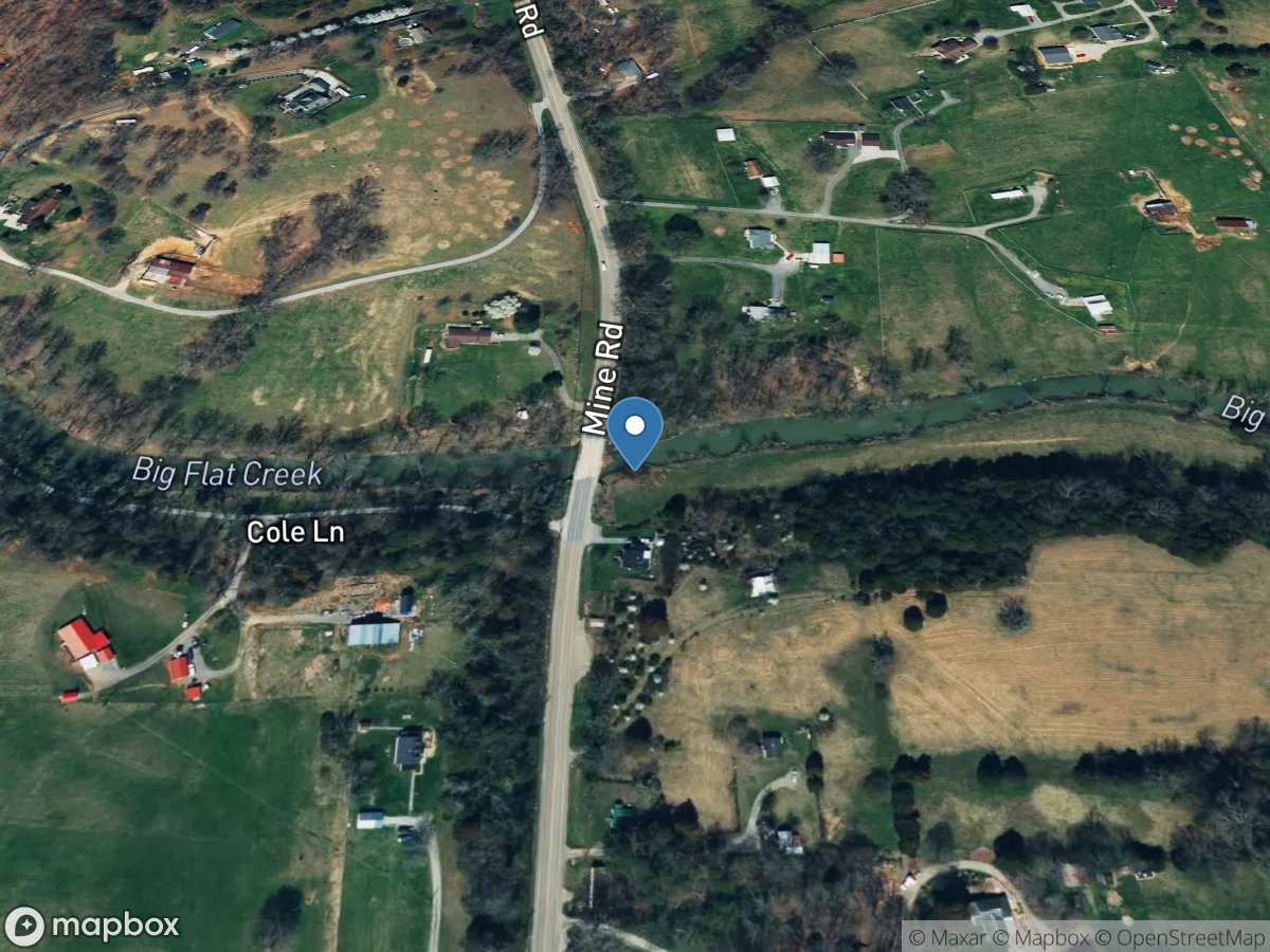 Flat Creek near Mascot, TN location