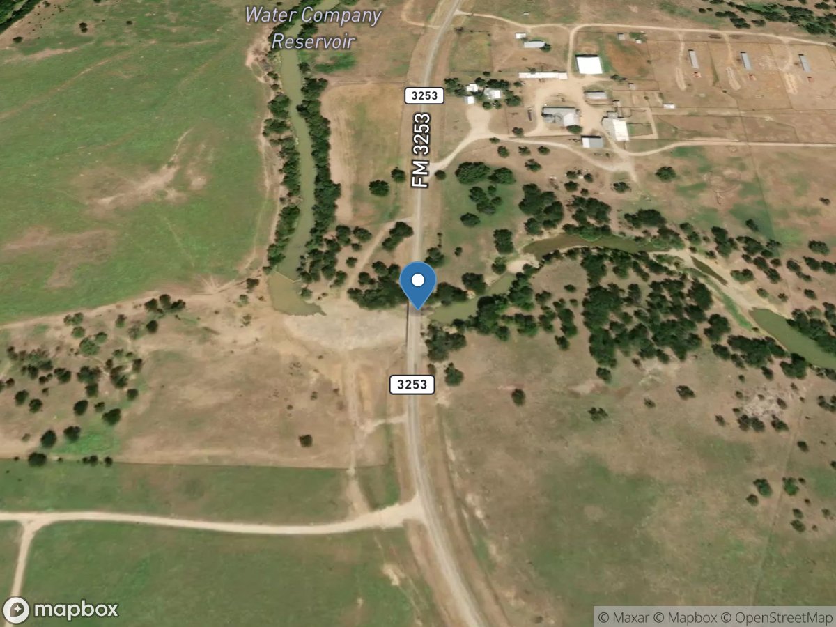 Cedar Creek at FM 3253 near Caddo, TX location