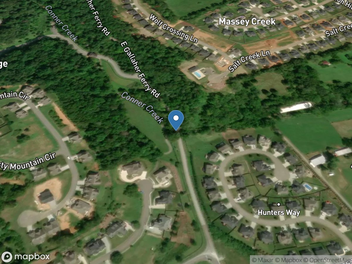 Conner Creek at East Gallaher Ferry Road near Farragut TN location