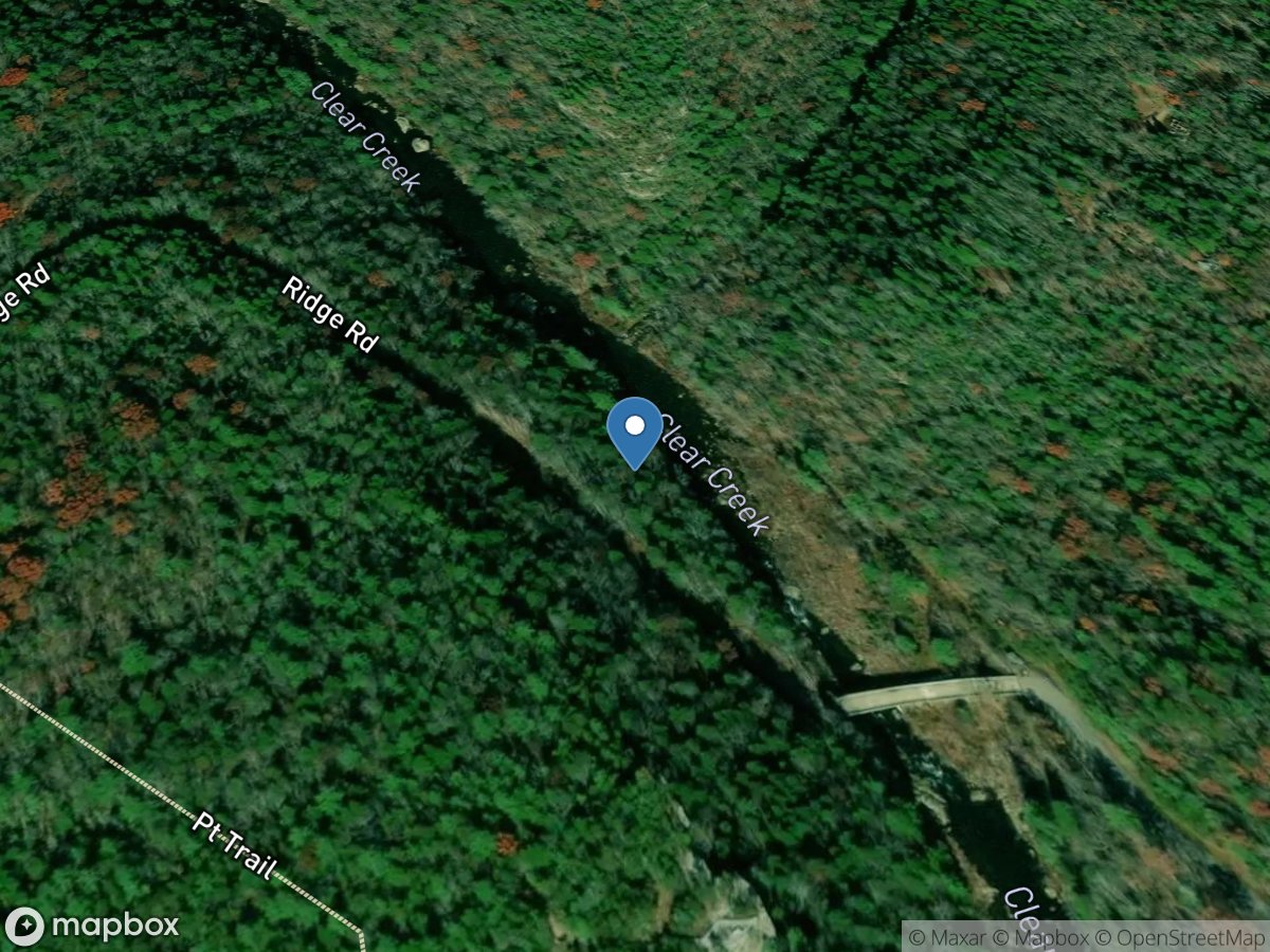 Clear Creek at Lilly Bridge near Lancing, TN location