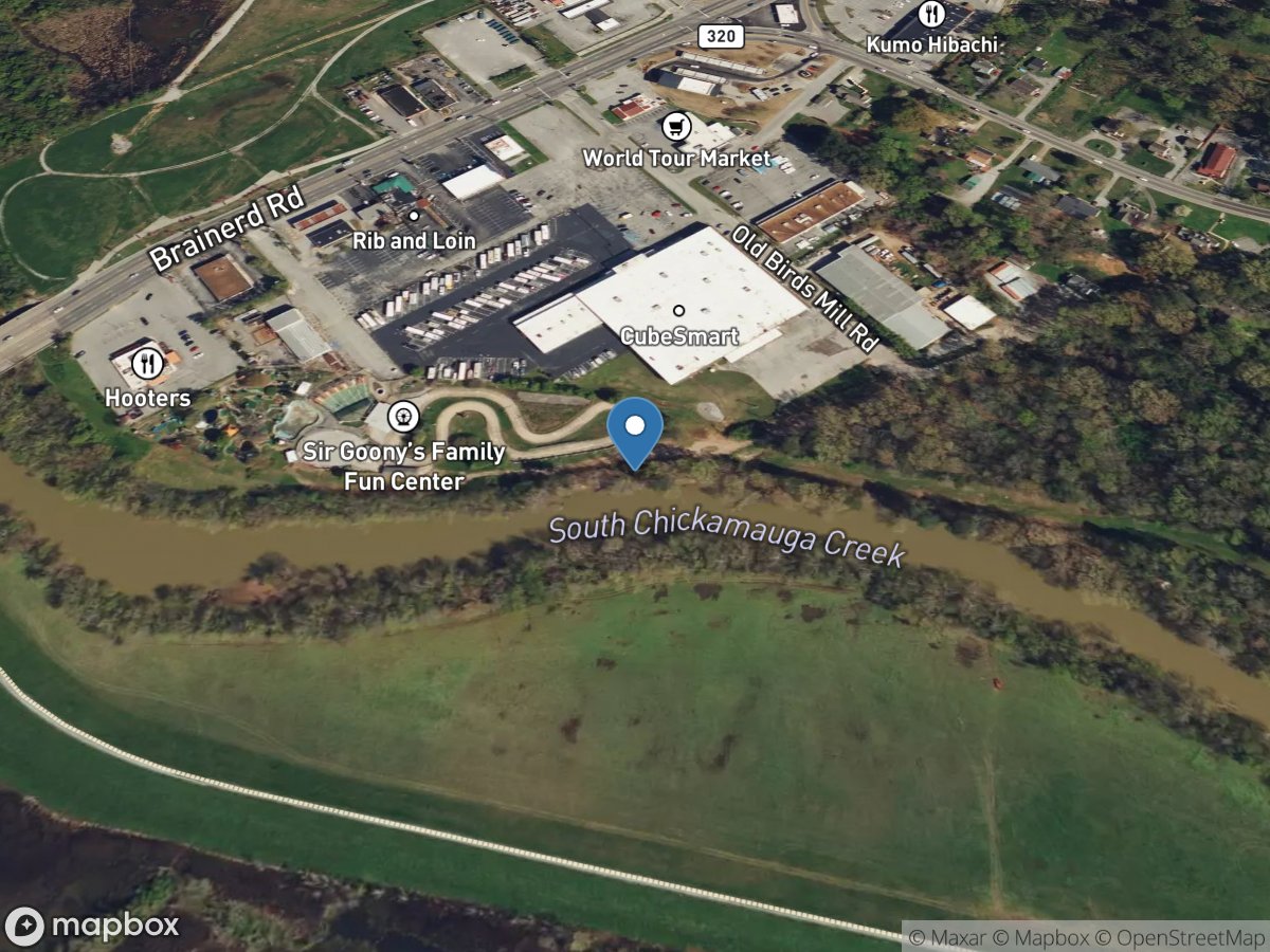 South Chickamauga Creek near Chickamauga, TN location