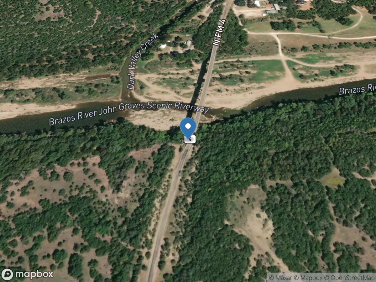 Brazos Rv near Palo Pinto, TX location