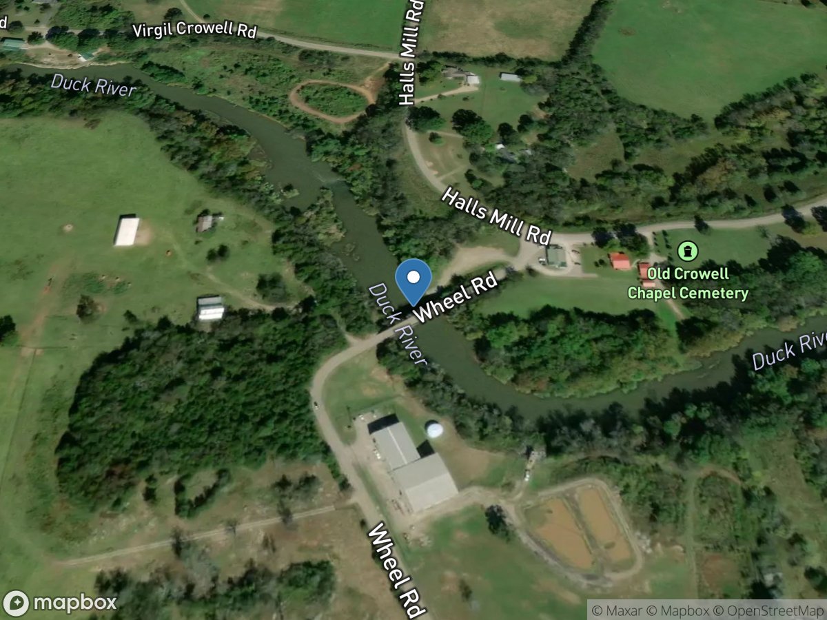 Duck River at Halls Mill Bridge, TN location