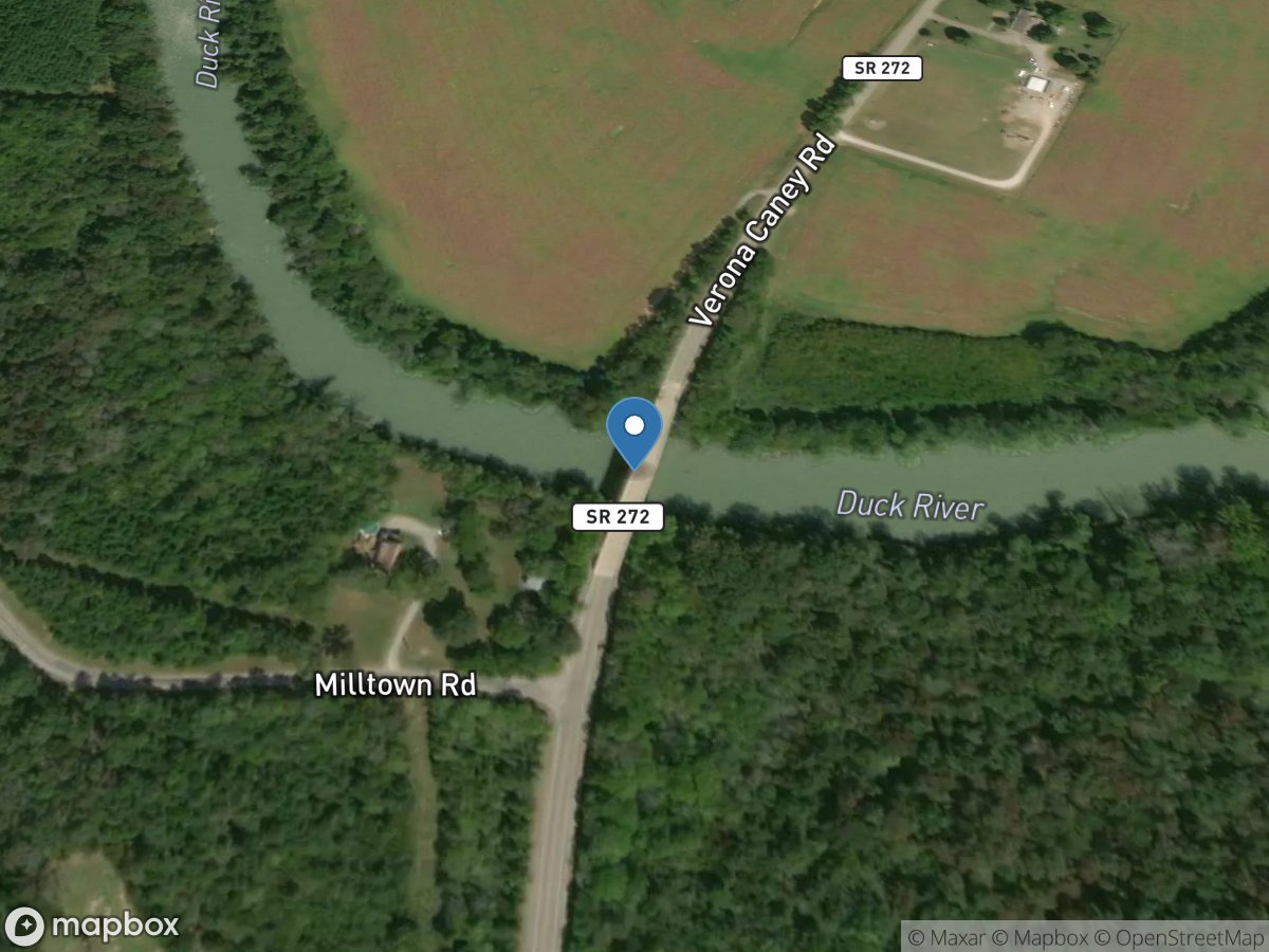 Duck River above Milltown, TN location