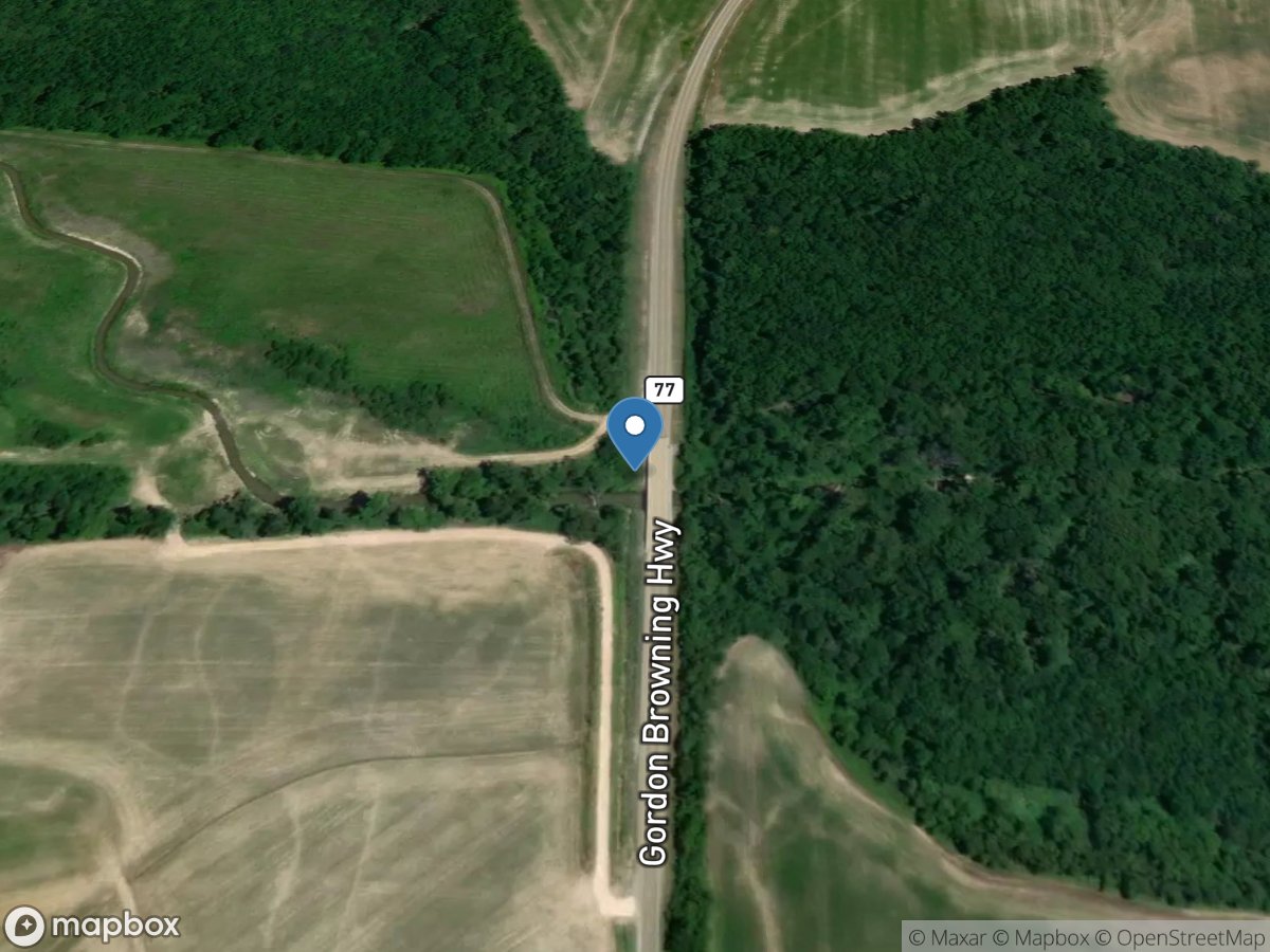 Crooked Creek near Huntingdon, TN location