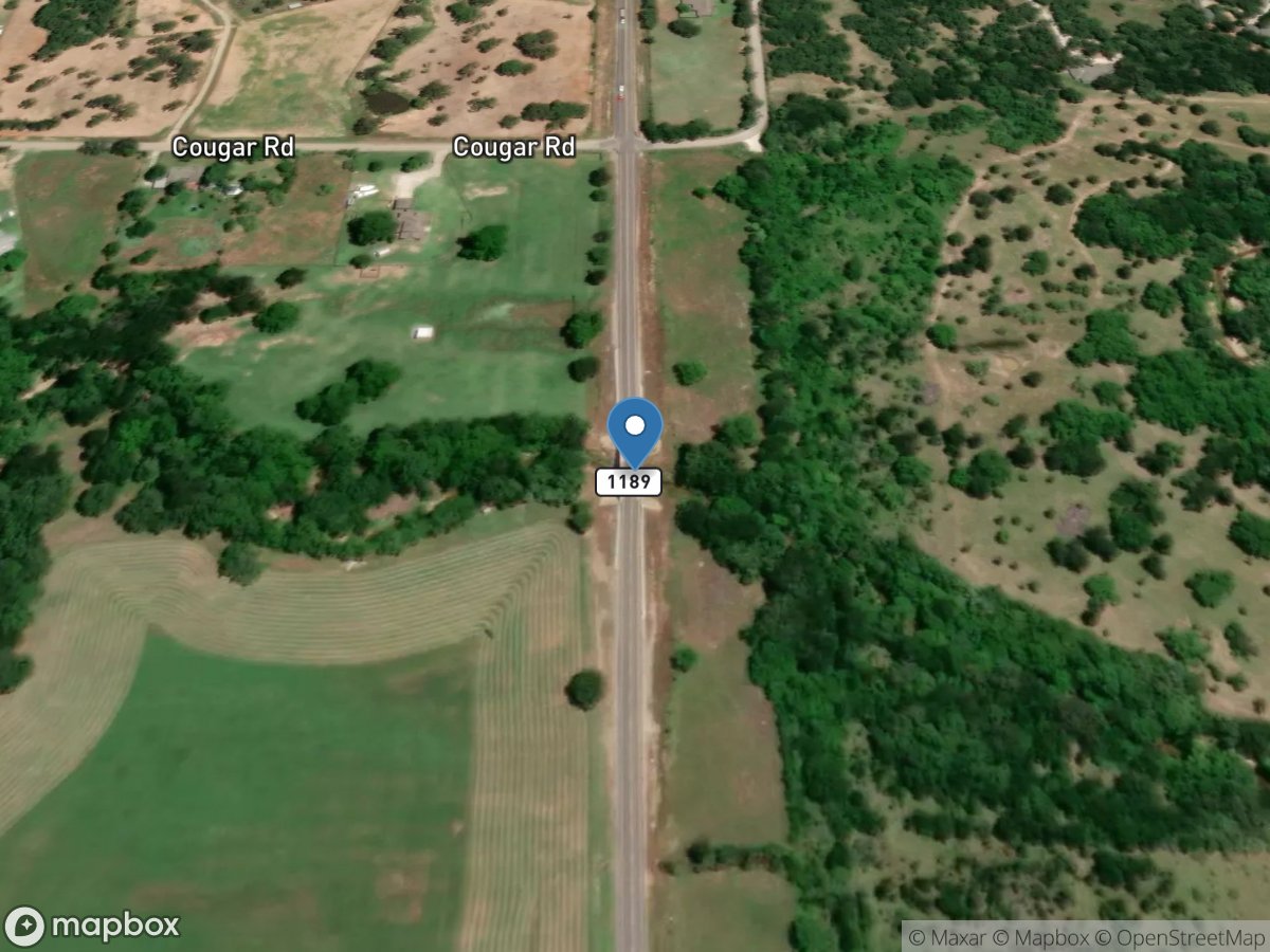 Kickapoo Creek at FM 1189 near Dennis, TX location