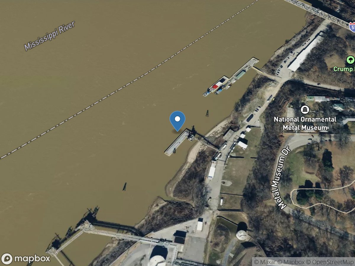 Mississippi River at Memphis, TN location