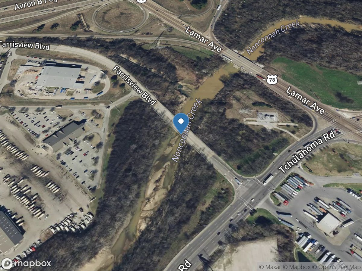 Nonconnah Creek at Farrisview Road at Memphis, TN location