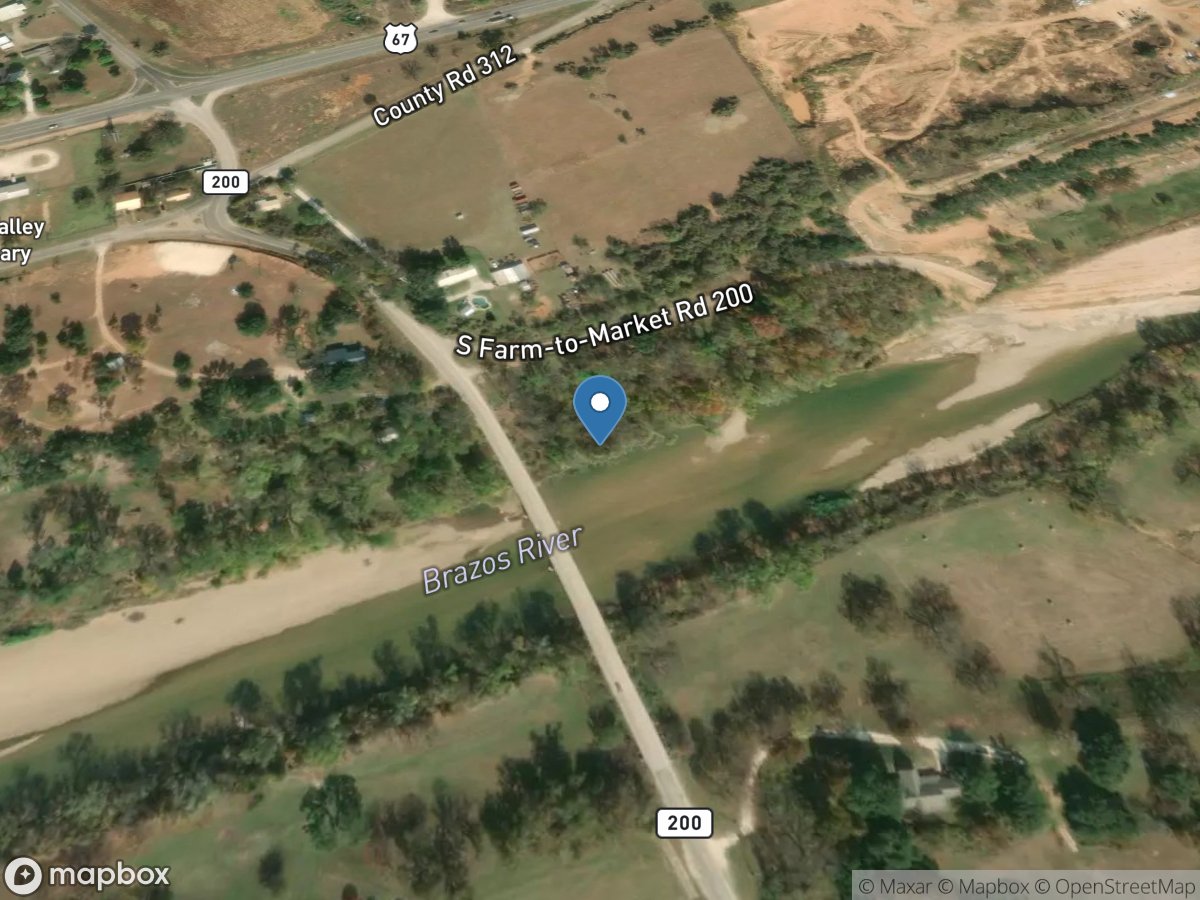 Brazos Rv near Glen Rose, TX location