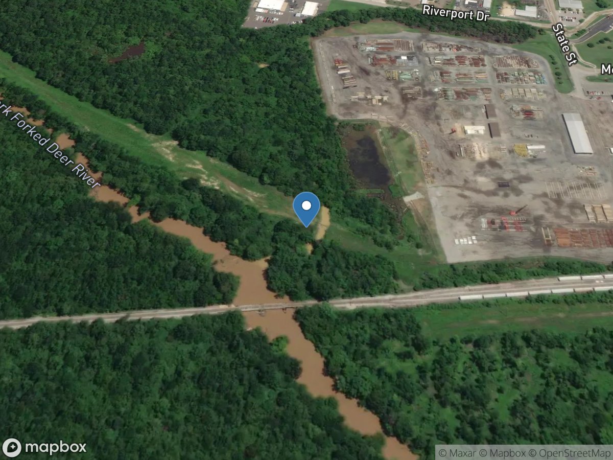 Central Creek above confluence w SFFD, Jackson, TN location