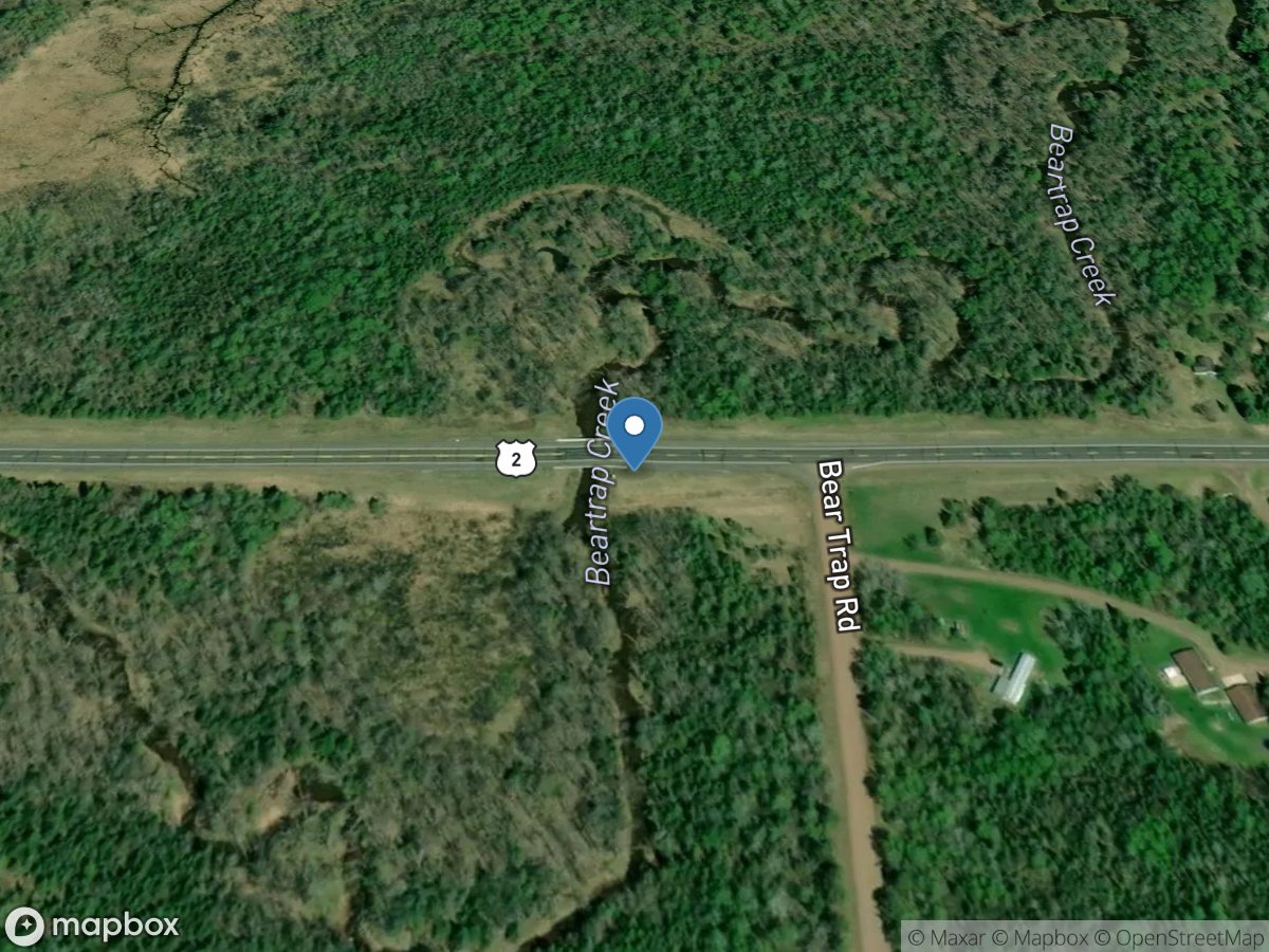 Beartrap Creek at U.s. Highway 2 near Ashland, WI location