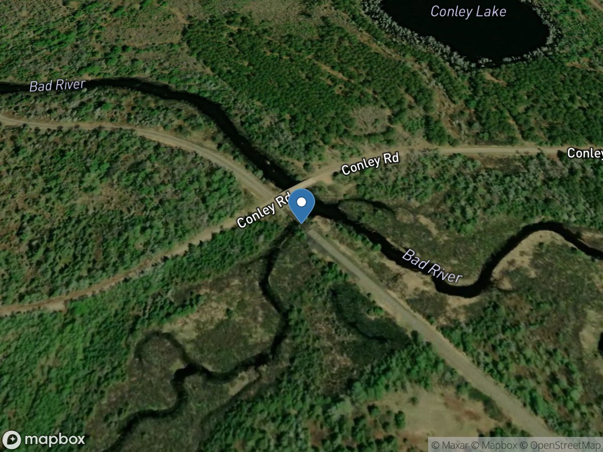 Iron river at Mouth at Conely, Mellen WI location