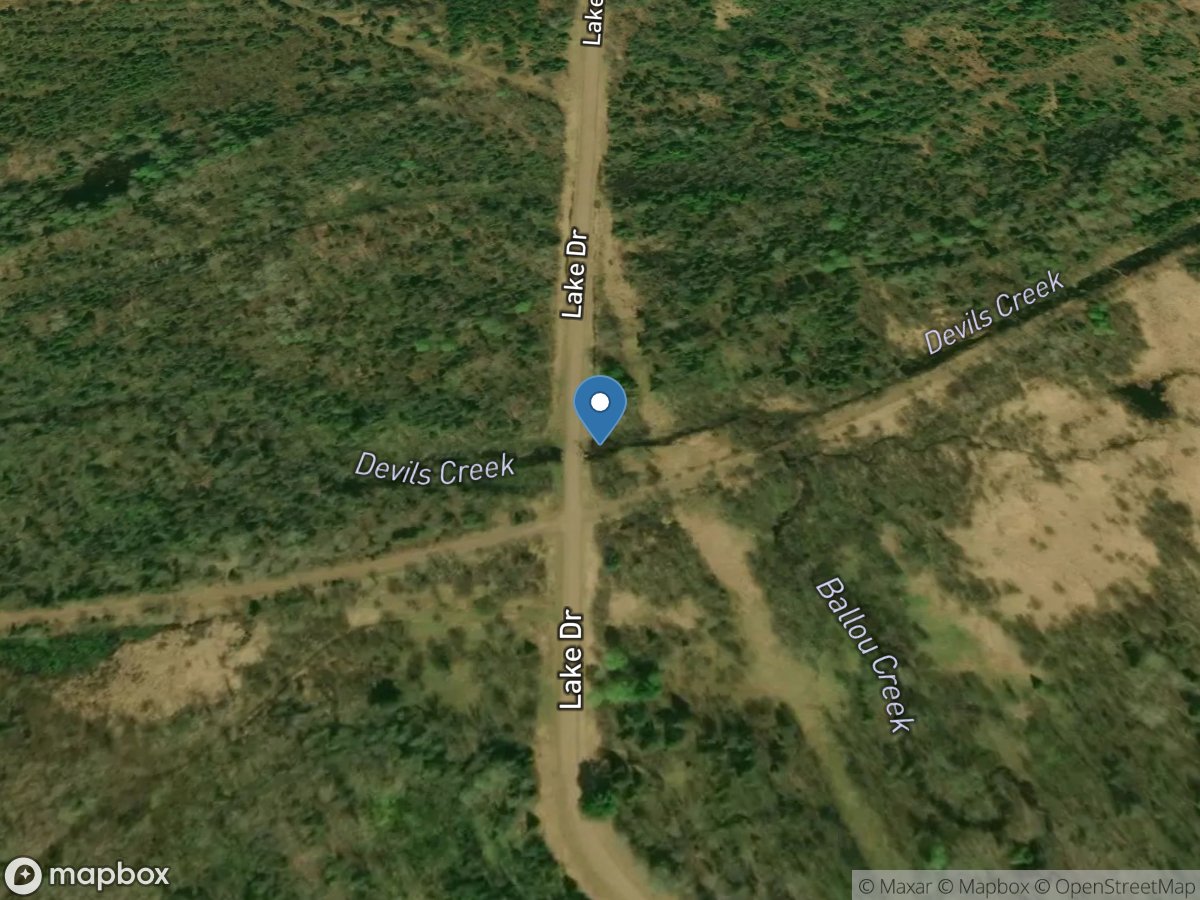 Devils Creek at Lake Drive near Mellen, WI location